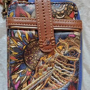 Sakroots Spirit Desert Owl Crossbody Wristlet Wallet